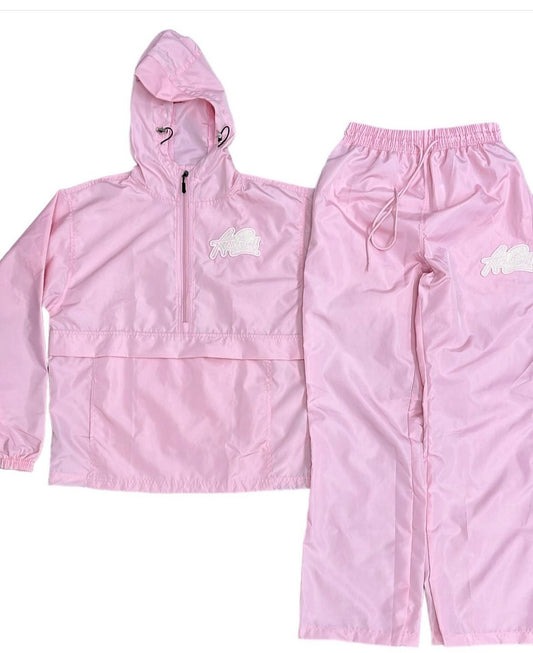 AB lifestyle pink stacked windbreaker  suit
